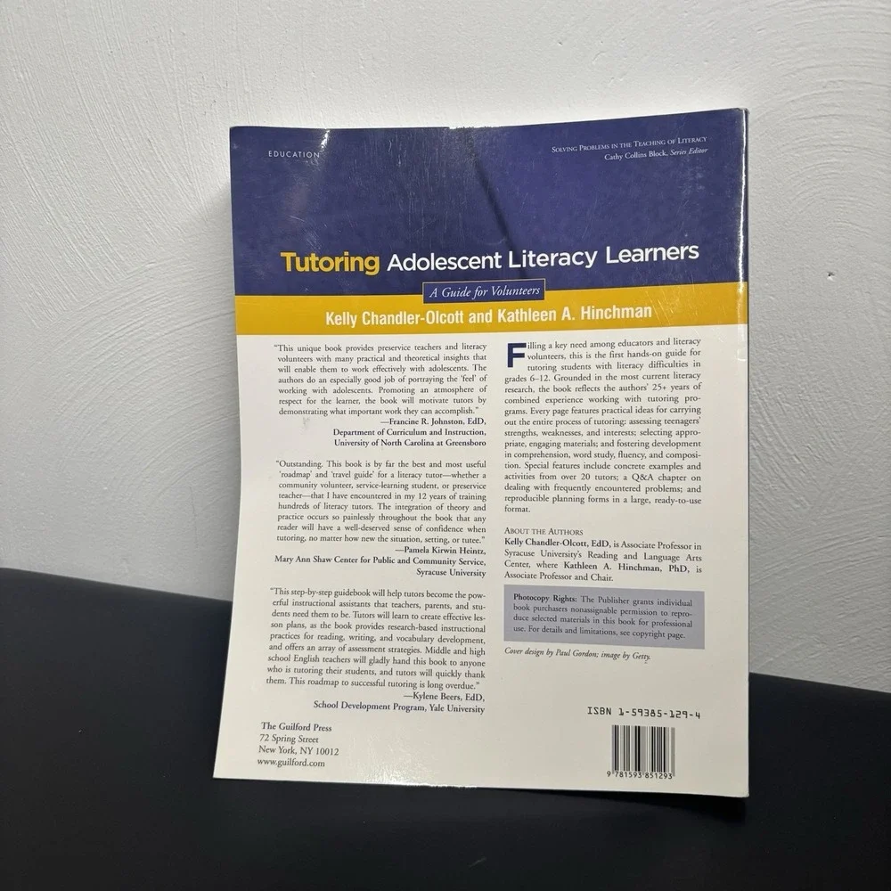 Tutoring Adolescent‎ Literacy Learners: A Guide for Volunteers Solving Problems